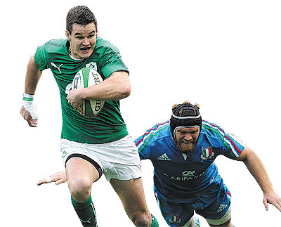 Jonny Sexton grabbed an early try for Ireland beat France in Durblin two weeks ago. Net Photo