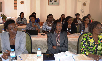 PS Henriette  Umulisa (left) MP Nyirarukundo and other MPs during the workshop. J. Du2019Amour Mbonyinshuti.