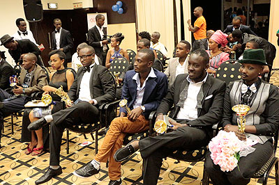 The winners of the night pose with their awards.