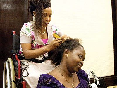 Mukeshimana shows her skills at the 1st Edition of Women Festival which was held at Serena Hotel on March 16, 2014 and organised by Women of Will Africa. (Timothy Kisambira)