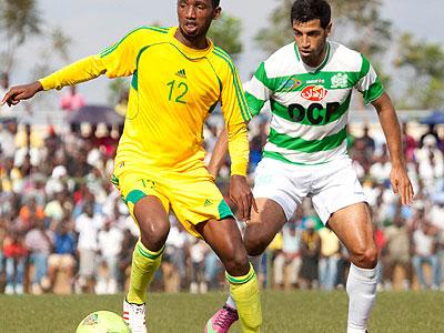 AS Kigali's Justin Mico had an outstanding game as he partnered Jimmy Mbaraga on the striking line against El Jadida yesterday at Stade de Kigali. (Timothy Kisambira)