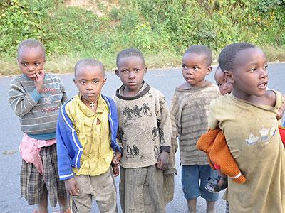 Some of the children in Nyungwe National Park. The government is working round the clock to improve the plight of chldren in Rwanda. (Athan Tashobya)