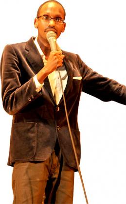 Rwandan comedian Herve Kimenyi performed in Kampala last Friday. Photo by Gashegu Muramira.
