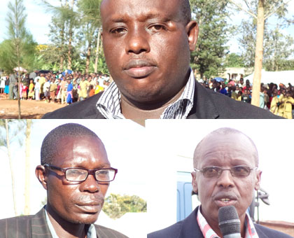 Samson Gihana (top), Athanase Mazimpaka (R) and Jean Baragata. (Courtesy)