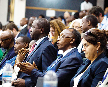Delegates at yesterdayu2019s global conference on genocide ahead of the 20th commemoration of the Genocide against the Tutsi on Monday. (Timothy Kisambira)