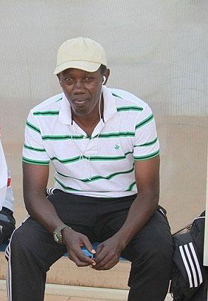 Kayiranga on the bench during a league game with his league side Gicumbi FC. (File)