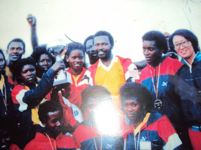 Adolphe Rutsindura (standing centre) is the most high profile Genocide victim in the volleyball fraternity. (File)