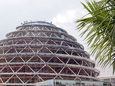 The Kigali Convention Centre, which is under construction in Kimihurura, is one of the major projects undertaken by Government in the recent past. (John Mbanda)