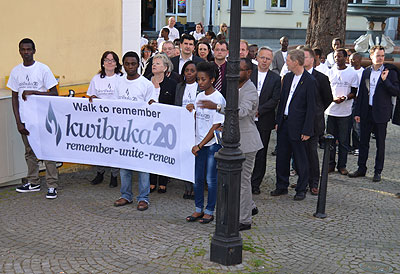 Mourners during a Walk to Remember event in Kaiserslautern, Germany on April 7, 2014. Courtesy.