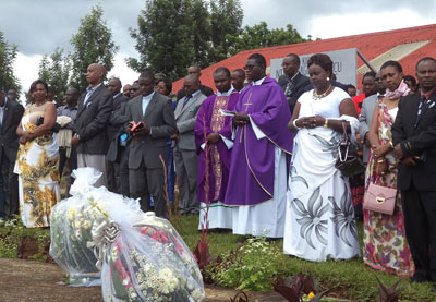 Residents and relatives pay tribute to victims of the Genocide. JP Bucyensenge.