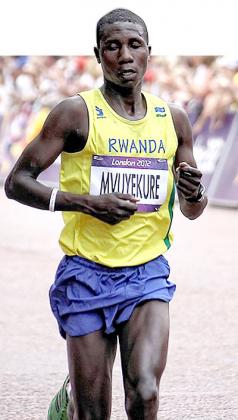 Jean Pierre Mvuyekure, seen here competing in 2012 London Games, finished second in Korea International marathon on Sunday. File