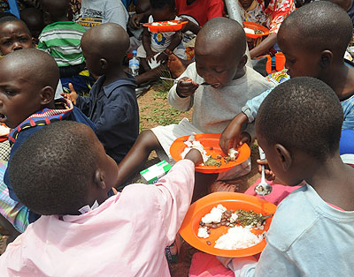 The government is working around the clock to ensure that every student is served a nutritious meal at school. /Timothy Kisambira