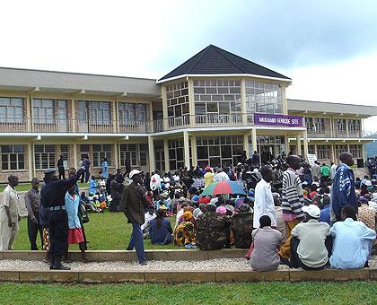 Mourners gather at Murambi Genocide Memorial. (File)