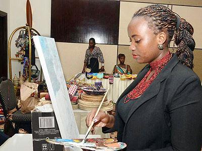 Jemima working on an art piece. (Pontian Kabeera)