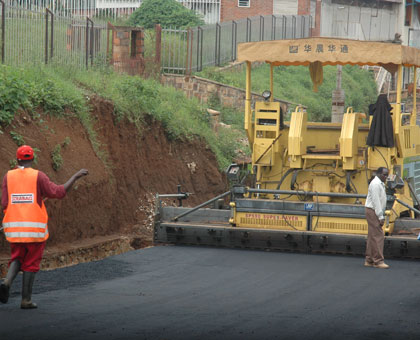 A road under construction in Kimihurura. Timothy Kisambira. 