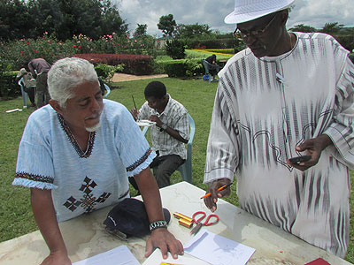 Feisal Osman (L) and Epa Binamungu. (Joseph Oindo)