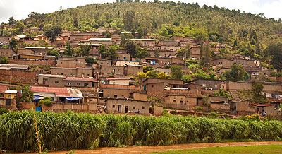 Some of the houses built in High risk zones in Nyabugogo.  Timothy Kisambira.
