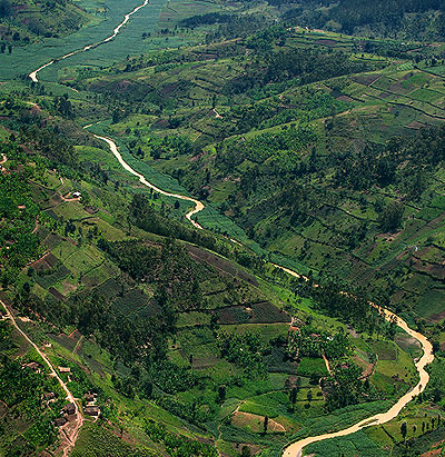 An aerial view of River Nyabarongo. /u2019 Akagera  Aviation Photo