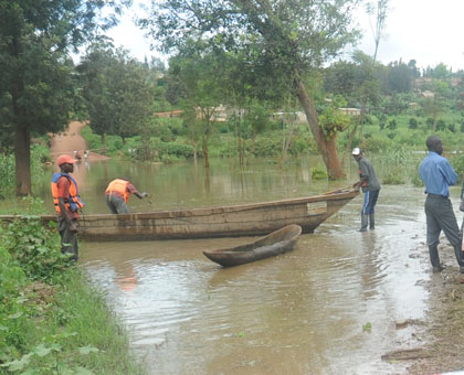 Floods cut off the Kigali-Masaka road in the past. File.