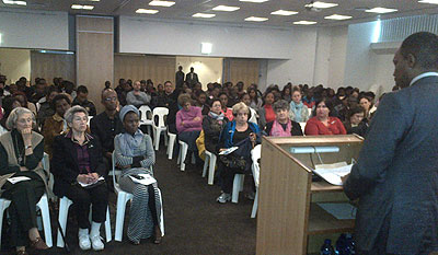 Rwandans and friends of Rwanda in South Africa commemorate the 1994 Genocide in Cape Town, yesterday.  Courtesy.