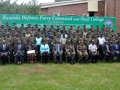 Officials join participants in a group photo. (Jean du2019Amour Mbonyinshuti)