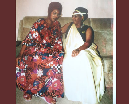 Queen Gicanda (L) with an unidentified friend while on a trip in Europe around 1992. Gicanda was popular among the masses. Courtesy.