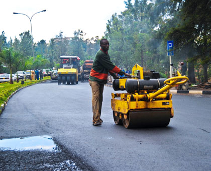 Road construction in Rwanda. AfDB focus for the future included infrastructure development in the continent. File.