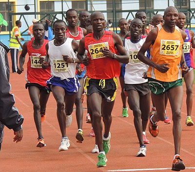 A mix of local and foreign runners participating in last yearu2019s MTN Kigali Peace Marathon. File