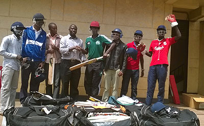 Teachers of the different schools pose with the equipments from RCA. Courtesy