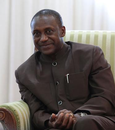 Yumkella during his meeting with President Kagame yesterday. Village Urugwiro.