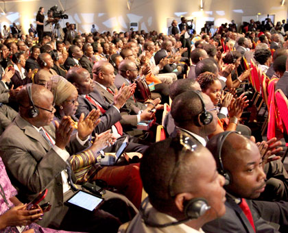 Delegates at one of the AfDB sessions in Kigali. John Mbanda. 