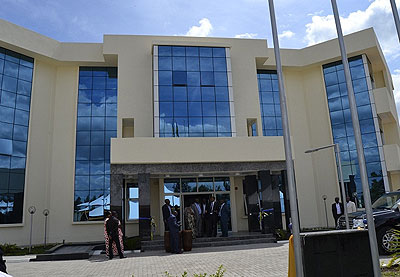 The front view of the Central Bank's Musanze branch. The facility cost Rwf 2 billion (J. d'Amour Mbonyinshuti.