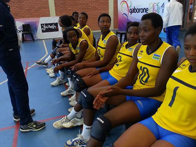 Grace Niyigena (1) and Seraphine Mukantambara (10) were top performers as they helped Rwanda assume medal bracket in Gaborone yesterday. (Bonnie Mugabe)