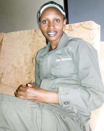 Loyce Gashumba during the interview in Kinigi. The New Times/ D. Umutesi 