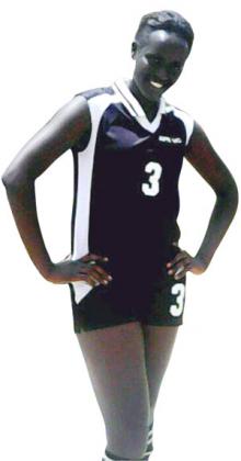 APR skipper Grace Karigirwa poses for the cameras after a past league game. File Photo