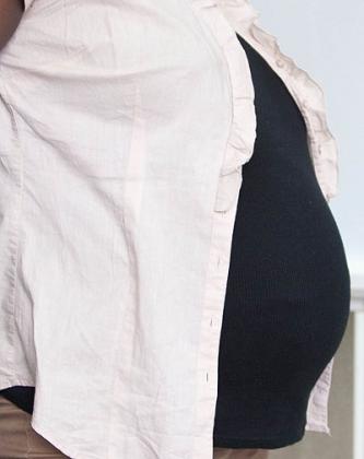 An expectant woman. Abortion is a burden to the  health coffer.  File.