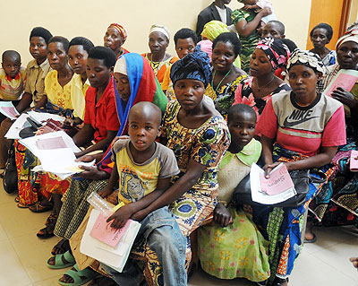 Patients at a rural health centre. John Mbanda. 