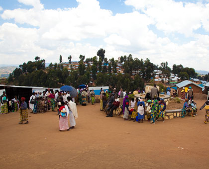 Refugees in Kigeme camp. One-stop centres offer women refugees a lifeline in fighting GBV in camps. File.