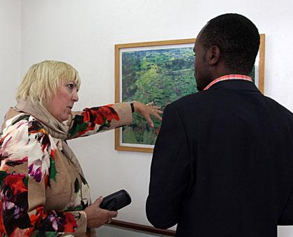 Roth also toured the Natural History Museum, Kigali yesterday. (John Mbanda)