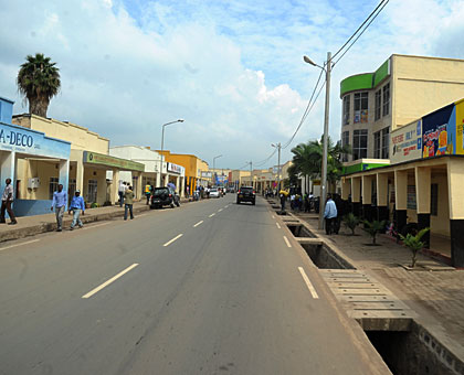A street in Rubavu town, one of the secondary cities earmarked for redevelopment under EDPRS 2. John Mbanda.