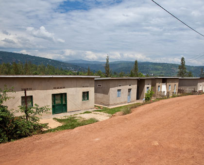 Some of the first affordable housing units constructed in Batsinda by the City of Kigali. RHA plans to construct more low-cost houses for low-income city dwellers. File.