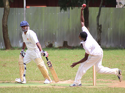 Indorwa's Vinit Chauhan makes a start as a Victory CC bowler bowls during Sunday semi-final clash. Courtesy