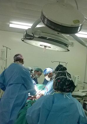 The surgeons carry out open heart surgery at King Faisal Hospital Rwanda. Ivan Ngoboka