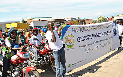 A campaign against GBV in Musanze in 2011. File. 
