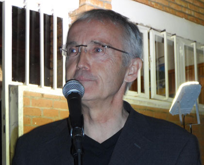 Stepan delivers his farewell remarks. (Moses Opobo)