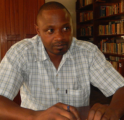 Beingana in his office at King David School. PHOTO BY SOLOMON ASABA