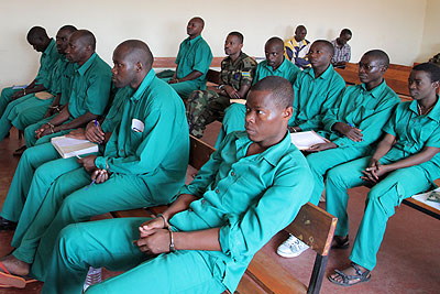 The suspects in court on Wednesday. John Mbanda.