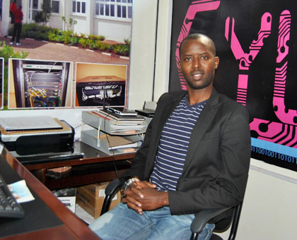 Cyusa in his office. (Courtesy)