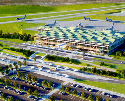 An artistic impression of the planned Bugesera International Airport. (Courtesy)