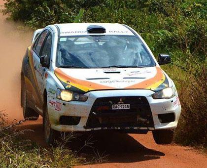 Giancarlo Davite and Sylvia Vindevogel in their Miss Evo 10 in a past rally championship. (Courtesy)